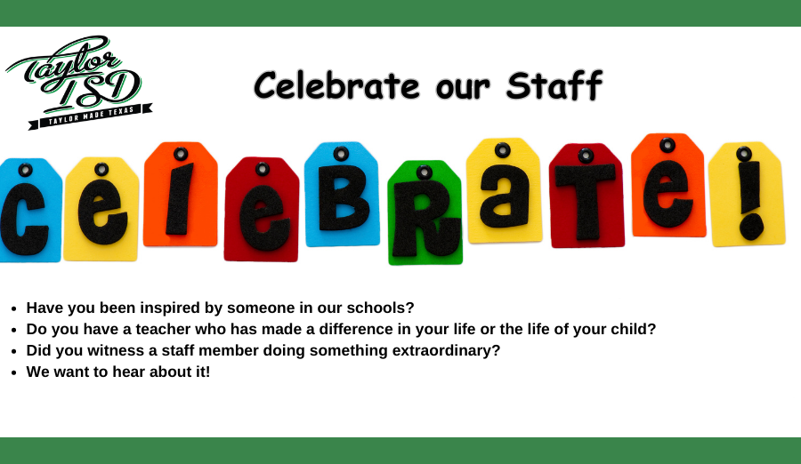  Shout Out Link for Taylor ISD Staff